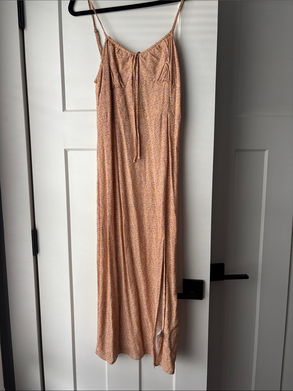 Aeropostale Rust Floral Spaghetti Strap Maxi Dress